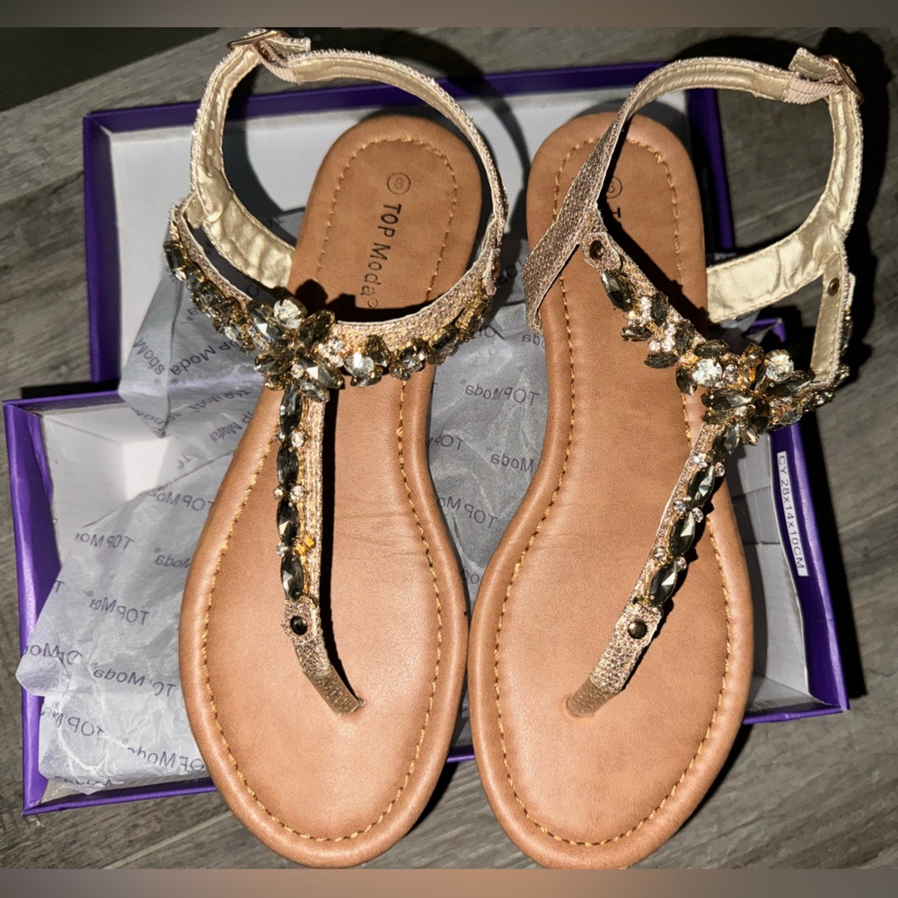 Top Moda Women's Tan Sandals
